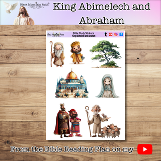 King Abimelech & Abraham Genesis Bible Journaling Sticker Sheet