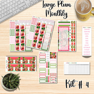 Kit # 4        Large Plum Paper ANY Month and Dashboard Page