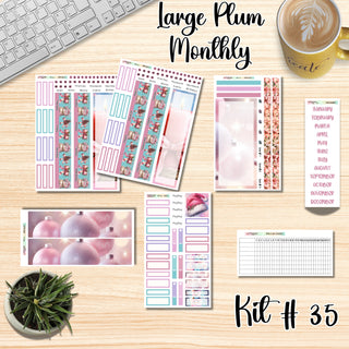 Kit 35        Large Plum Paper ANY Month and Dashboard Page