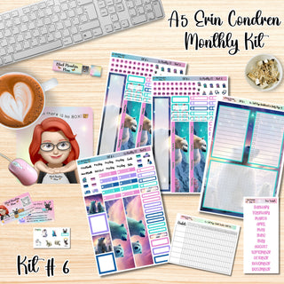 Kit # 6        A5 Erin Condren ANY Month Planner Kit