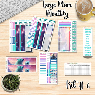 Kit # 6        Large Plum Paper ANY Month and Dashboard Page