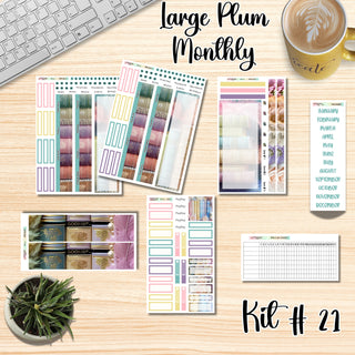 Kit 21        Large Plum Paper ANY Month and Dashboard Page