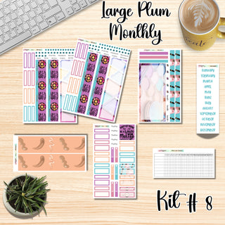 Kit # 8        Large Plum Paper ANY Month and Dashboard Page