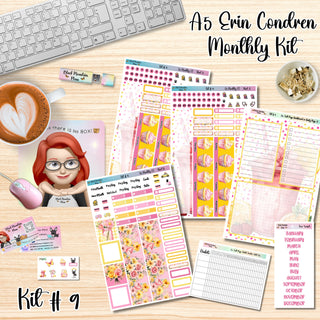 Kit # 9        A5 Erin Condren ANY Month Planner Kit