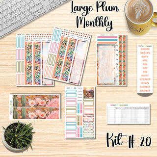 Kit 20        Large Plum Paper ANY Month and Dashboard Page