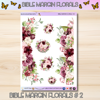 Floral Bible Margin Stickers # 2      BIBLE MARGINS