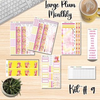 Kit # 9        Large Plum Paper ANY Month and Dashboard Page