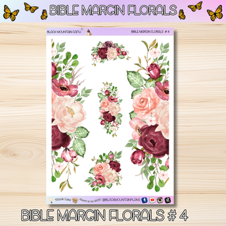 Floral Bible Margin Stickers # 4      BIBLE MARGINS