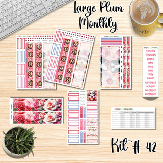 Kit 42        Large Plum Paper ANY Month and Dashboard Page