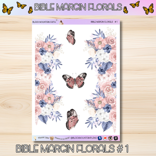 Floral Bible Margin Stickers # 1      BIBLE MARGINS