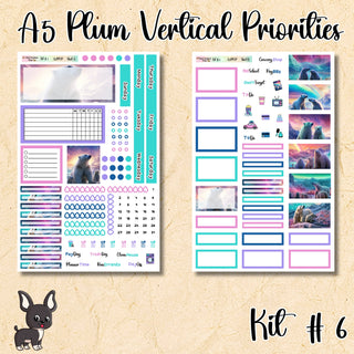 Kit # 6       A5 Plum Paper Vertical Priorities