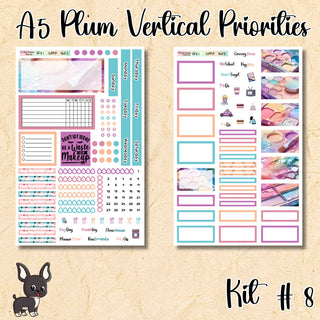 Kit # 8       A5 Plum Paper Vertical Priorities