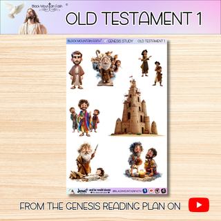 Old Testament 1 Genesis Bible Journaling Sticker Sheet