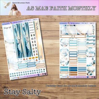 A5 MAE Monthly STAY SALTY MONTHLY Scripture Writing Sticker Kit