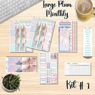 Kit # 1        Large Plum Paper ANY Month and Dashboard Page