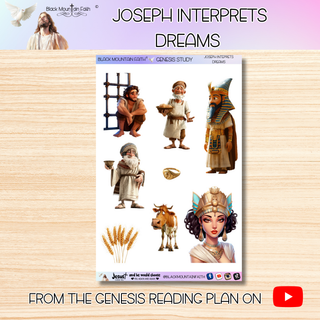 Joseph Interprets Dreams Genesis Bible Journaling Sticker Sheet