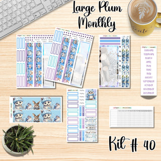 Kit 40        Large Plum Paper ANY Month and Dashboard Page