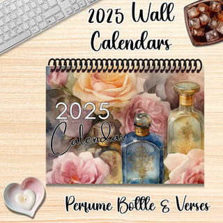 PERFUME BOTTLES & VERSES 2025 WALL CALENDAR