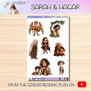 Sarah and Hagar Genesis Bible Journaling Sticker Sheet
