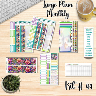 Kit 44        Large Plum Paper ANY Month and Dashboard Page