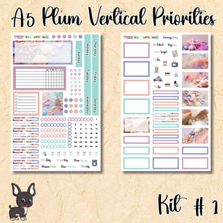 Kit # 1       A5 Plum Paper Vertical Priorities