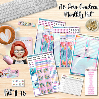 Kit 15        A5 Erin Condren ANY Month Planner Kit