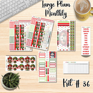 Kit 36        Large Plum Paper ANY Month and Dashboard Page