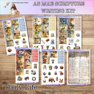 A5 Daily Life Scripture Writing Kit - Horizontal Weekly Kit