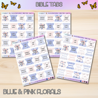 PINK & BLUE FLORALS       BIBLE TABS