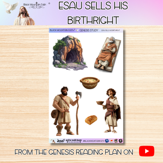 Esau Sells His Birthright    Genesis Bible Journaling Sticker Sheet