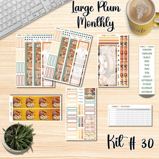 Kit 30        Large Plum Paper ANY Month and Dashboard Page