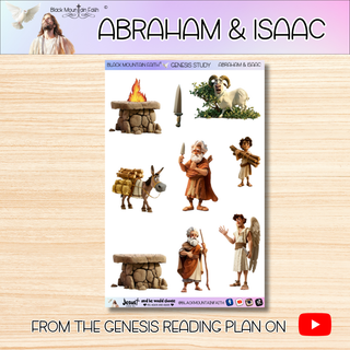Abraham and Isaac        Genesis Bible Journaling Sticker Sheet