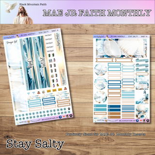 MAE JR. Monthly STAY SALTY MONTHLY Scripture Writing Sticker Kit