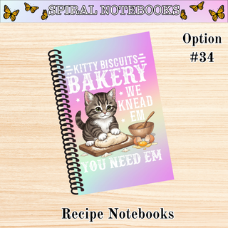 # 34   Kitty Biscuits   RECIPE Spiral Bound Notebooks
