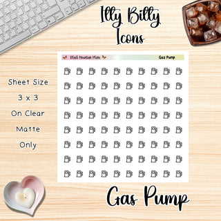 GAS PUMP Itty Bitty Planner Icons