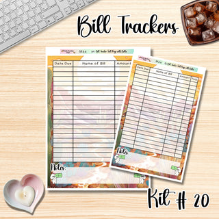 Kit 20    Full Page Bill Tracker