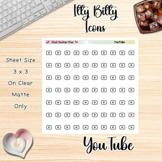 YOUTUBE  Itty Bitty Planner Icons