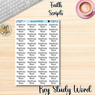 Faith Scripts        KEY STUDY WORD