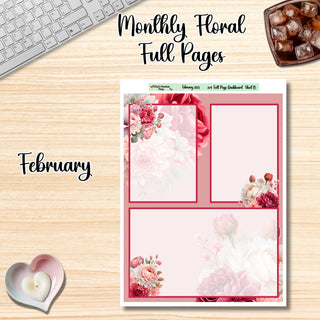 Floral Budget Full Page Monthly Dashboard February