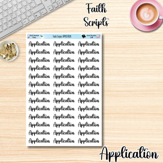 Faith Scripts        APPLICATION