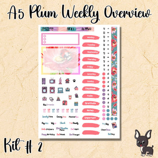 Kit # 2       A5 Plum Paper Weekly Overview