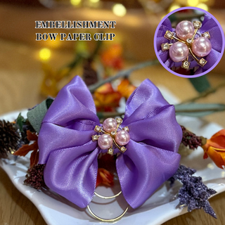 Triple Bow Embellished Planner Paper Clips