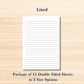 A5 MAE    Lined Notes Pages     MAE Planner Inserts