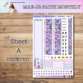 MAE JR. Monthly DEPRESSION MONTHLY Scripture Writing Sticker Kit