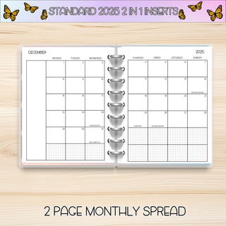 STANDARD 2 in 1     DECEMBER 2025 DATED Planner Inserts
