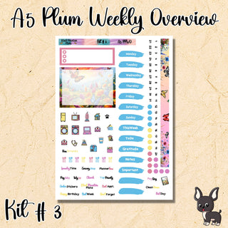 Kit # 3       A5 Plum Paper Weekly Overview