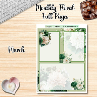 Floral Budget Full Page Monthly Dashboard March