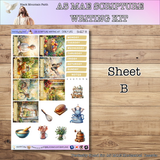 A5 Daily Life Scripture Writing Kit - Horizontal Weekly Kit