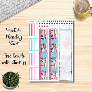 Kit 18        Large Plum Paper ANY Month and Dashboard Page