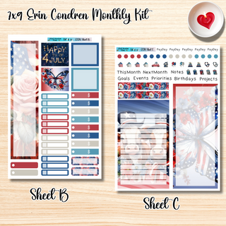 Kit 13       7x9 Erin Condren ANY Month Planner Kit